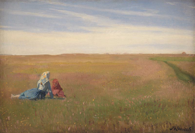 A Summer Landscape with two Girls